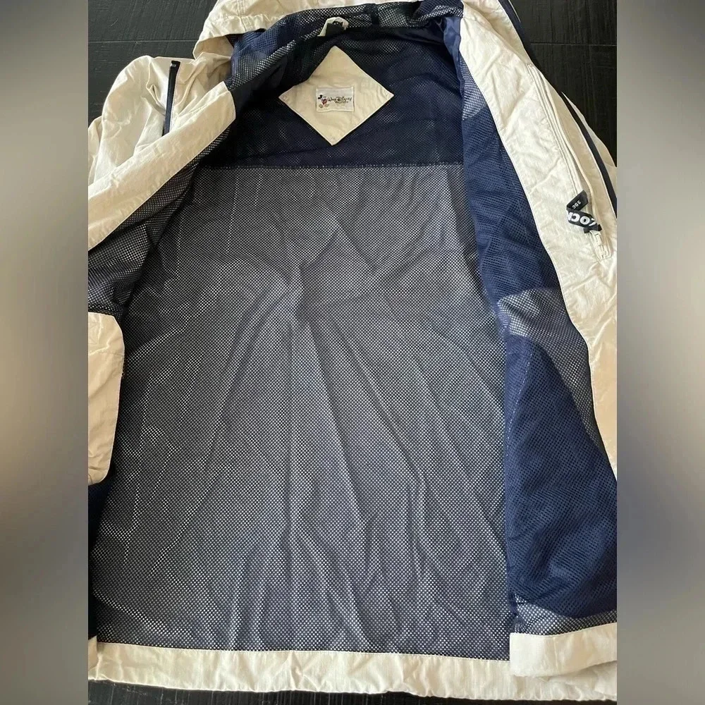 Walt Disney World Hooded Windbreaker Jacket Mens S Tan Full Zip